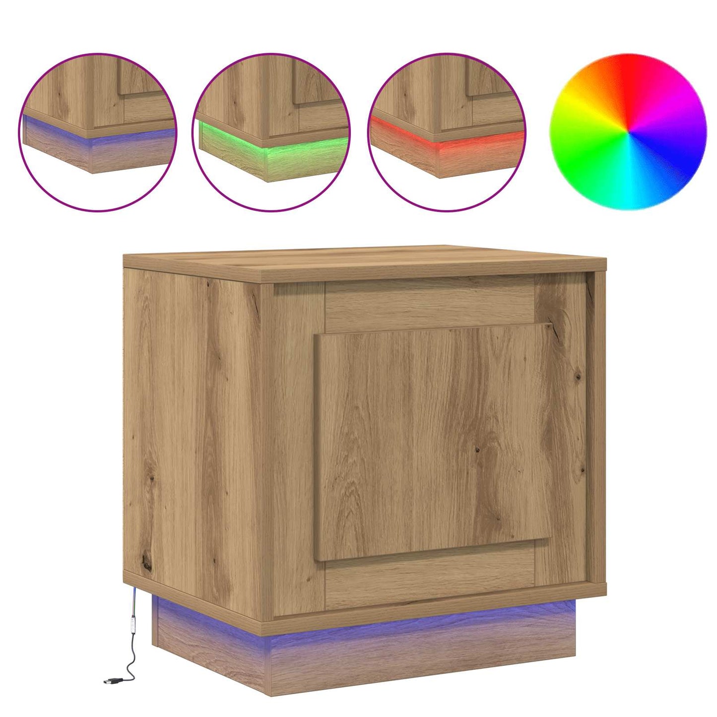 Armadio da Notte Rovere artigianale 44 x 34,5 x 45 cm
