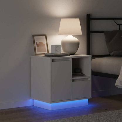 Armadio da Notte con cassetto 2 pcs Bianco 50 x 34.5 x 50 cm.