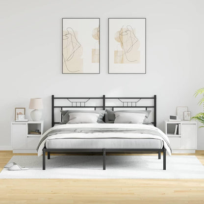 Armadio da Notte con cassetto 2 pcs Bianco 50 x 34.5 x 50 cm.