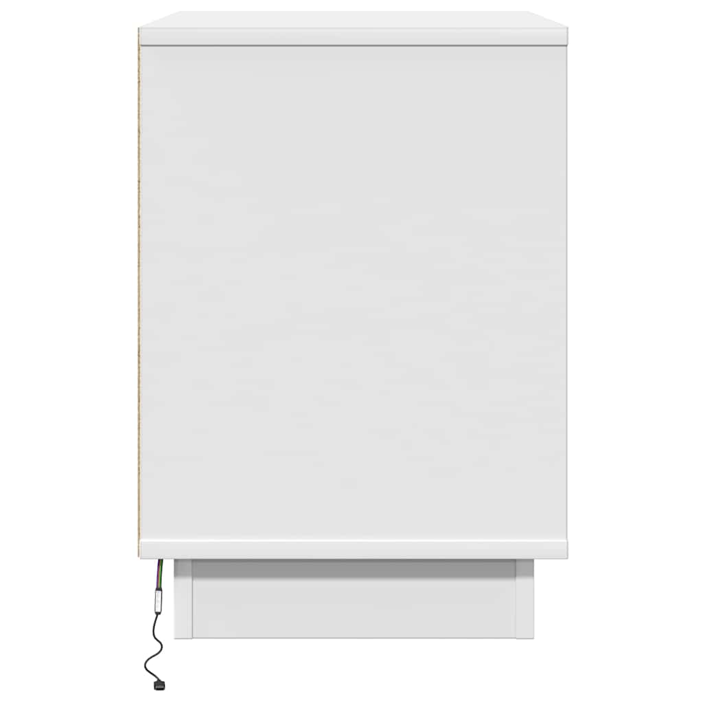 Armadio da Notte con cassetto 2 pcs Bianco 50 x 34.5 x 50 cm.