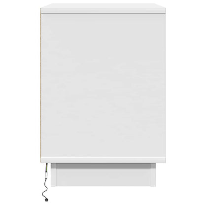 Armadio da Notte con cassetto 2 pcs Bianco 50 x 34.5 x 50 cm.