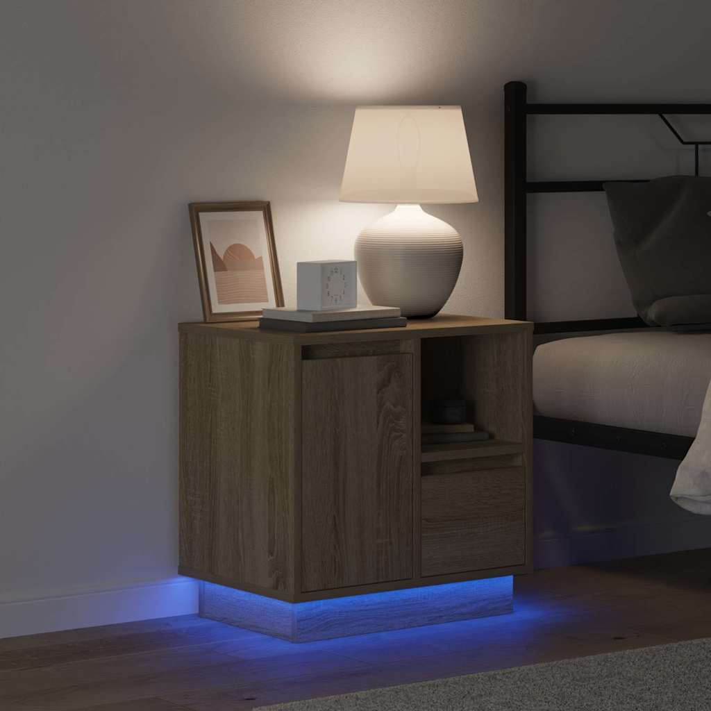 Armadio da Notte con cassetto rovere sonoma 50 x 34.5 x 50 cm.