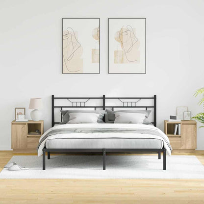 Armadio da Notte con 2 pcs rovere sonoma 50 x 34.5 x 50 cm.