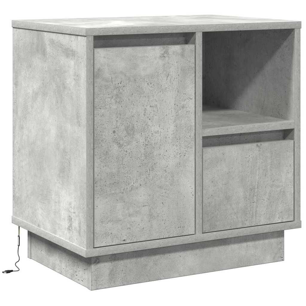 Armadio da Notte con 2 pcs Grigio cemento 50 x 34.5 x 50 cm.