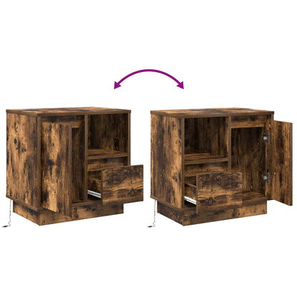 Armadio da Notte con cassetto Rovere fumé 50 x 34,5 x 50 cm.