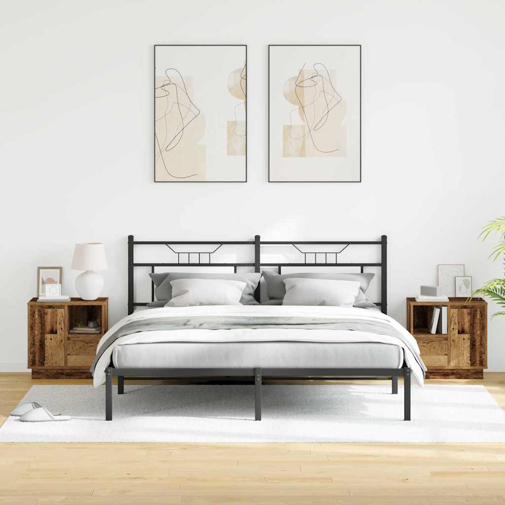 Armadio da Notte con 2 pcs Legno vecchio 50 x 34.5 x 50 cm.