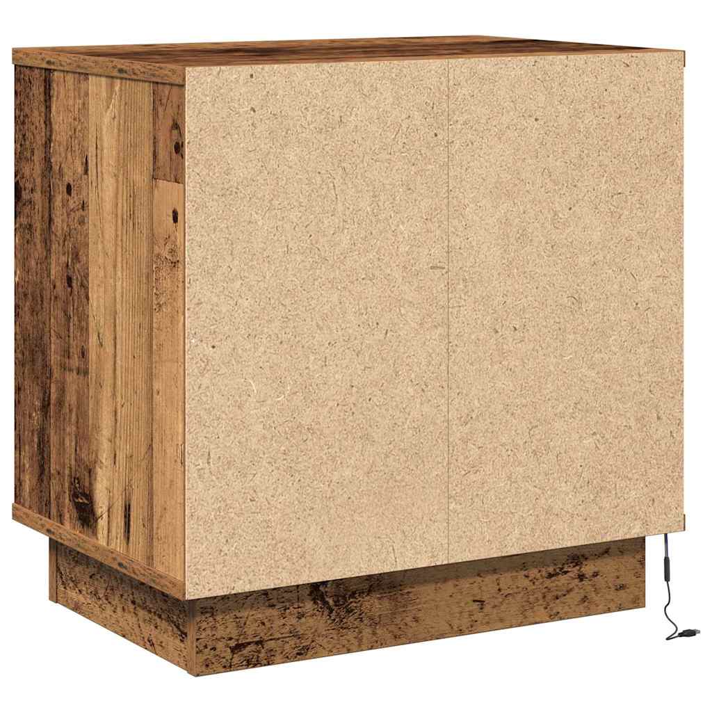 Armadio da Notte con 2 pcs Legno vecchio 50 x 34.5 x 50 cm.