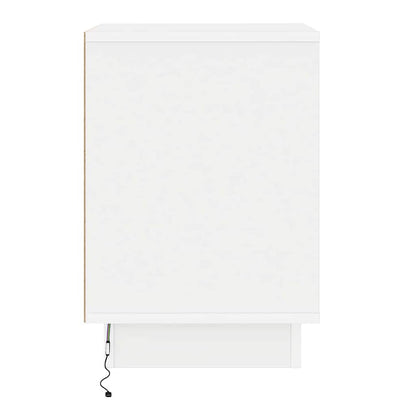 Armadio da Notte con Bianco 39 x 34.5 x 50 cm Legno multistrato