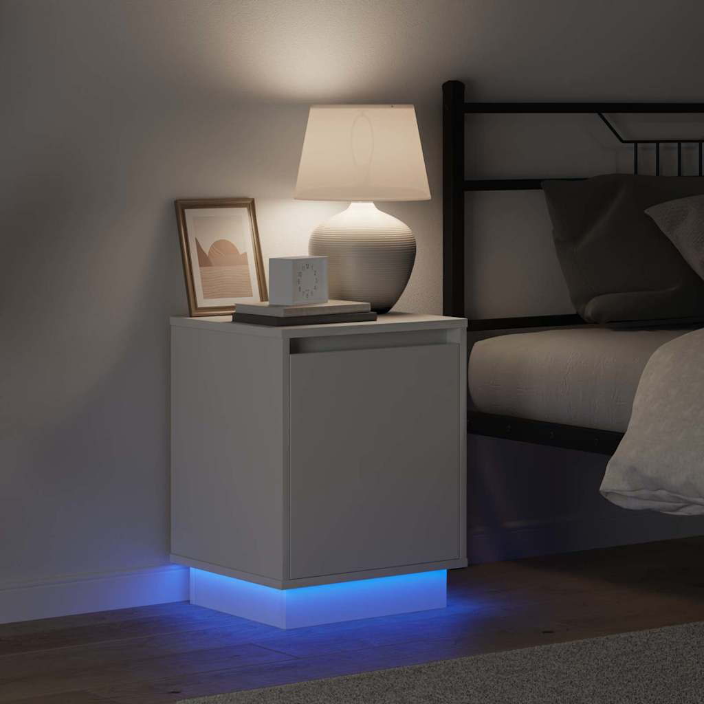 Armadio da Notte con 2 pcs Bianco 39 x 34.5 x 50 cm