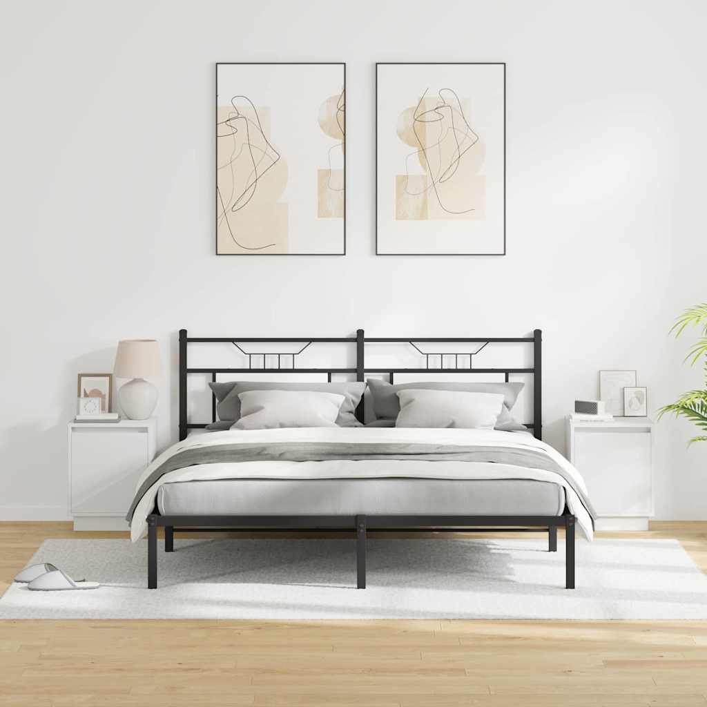 Armadio da Notte con 2 pcs Bianco 39 x 34.5 x 50 cm