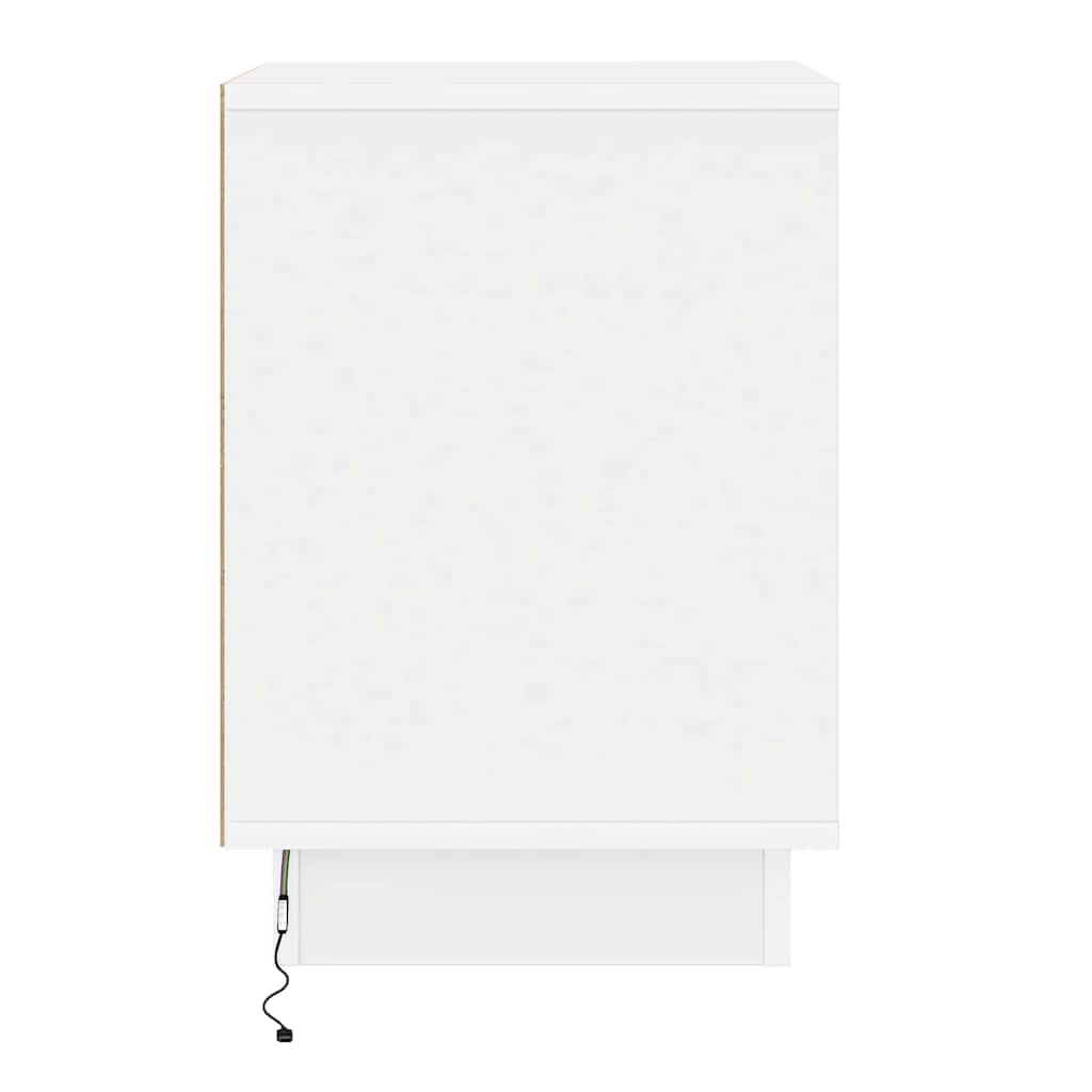 Armadio da Notte con 2 pcs Bianco 39 x 34.5 x 50 cm