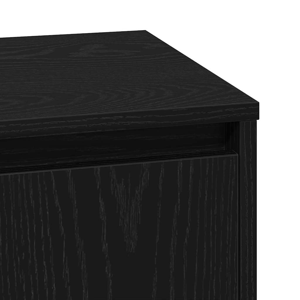 Armadio da Notte Rovere Nero 39 x 34,5 x 50 cm | homemem39