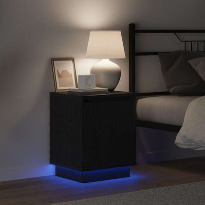 Armadio da Notte con Nero 39 x 34.5 x 50 cm Legno multistrato