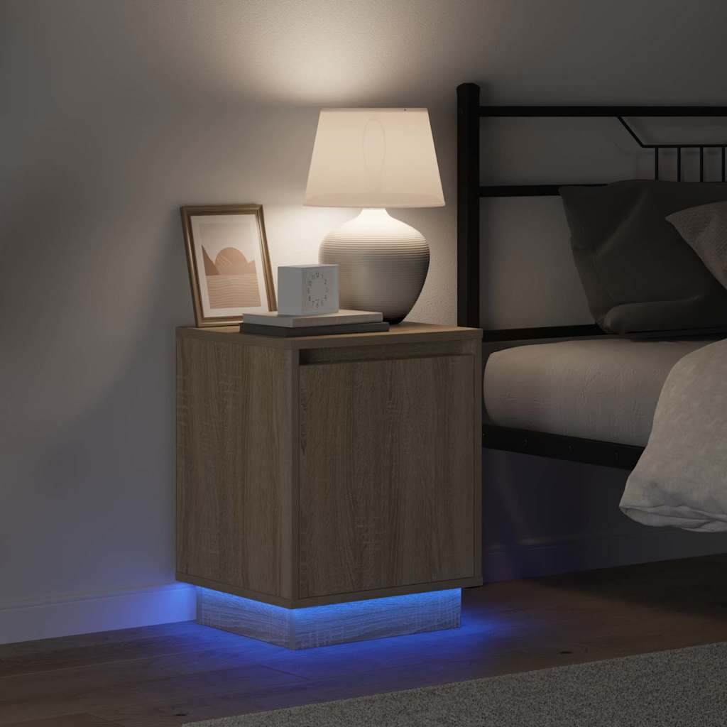 Armadio da Notte con 2 pcs rovere sonoma 39 x 34.5 x 50 cm