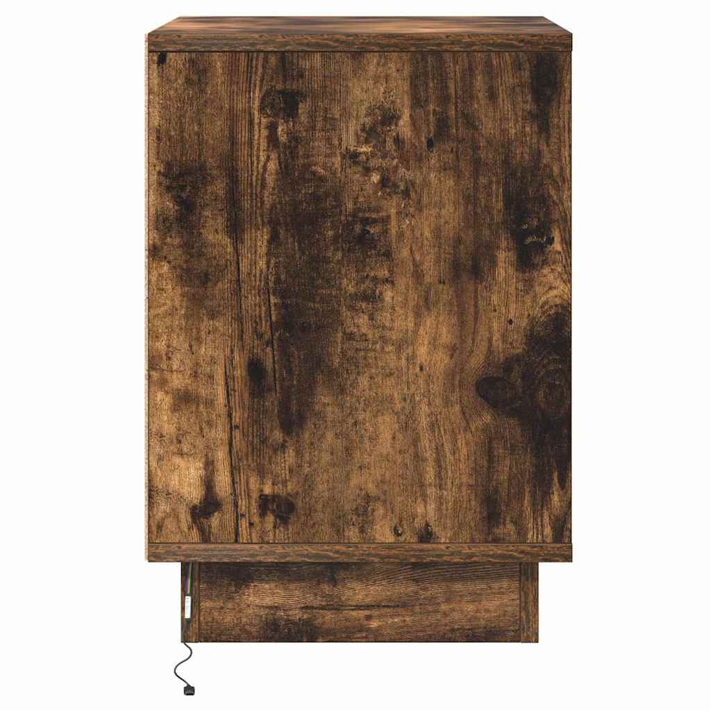 Armadio da Notte Rovere fumé 39 x 34,5 x 50 cm