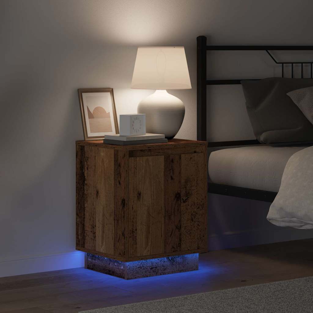 Armadio da Notte con 2 pcs Legno vecchio 39 x 34.5 x 50 cm