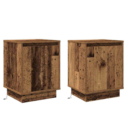 Armadio da Notte con 2 pcs Legno vecchio 39 x 34.5 x 50 cm