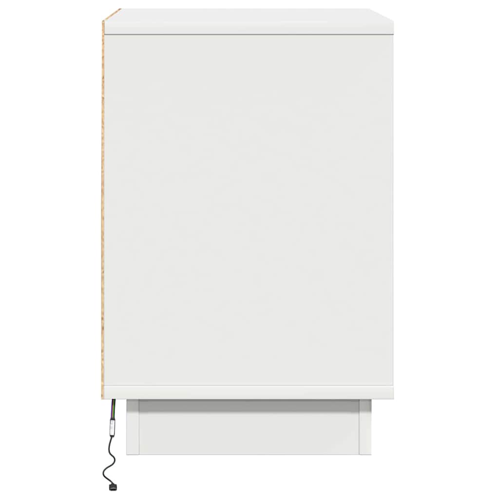 Armadio da Notte con cassetto 2 pcs Bianco 39 x 34.5 x 50 cm