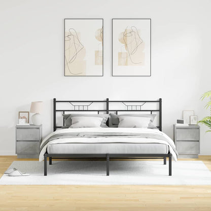 Armadio da Notte con 2 pcs Grigio cemento 39 x 34.5 x 50 cm