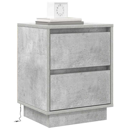 Armadio da Notte con 2 pcs Grigio cemento 39 x 34.5 x 50 cm