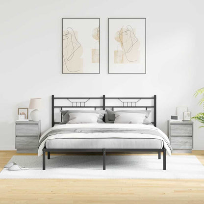 Armadio da Notte con cassetto 2 pcs Grigio 39 x 34.5 x 50 cm