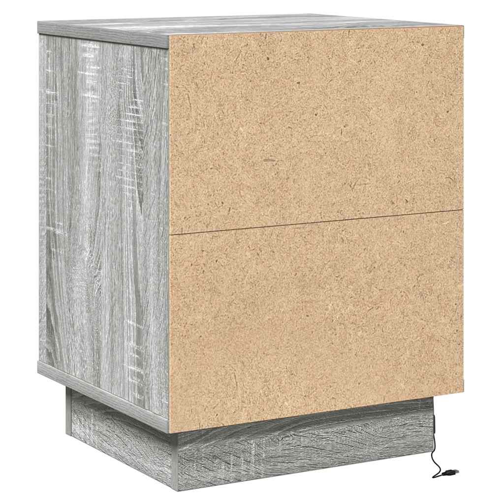 Armadio da Notte con cassetto 2 pcs Grigio 39 x 34,5 x 50 cm | homemem39