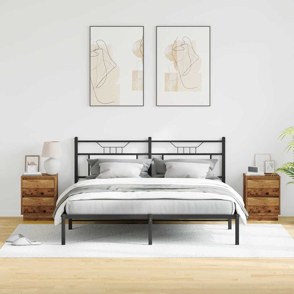 Armadio da Notte con 2 pcs Legno vecchio 39 x 34.5 x 50 cm