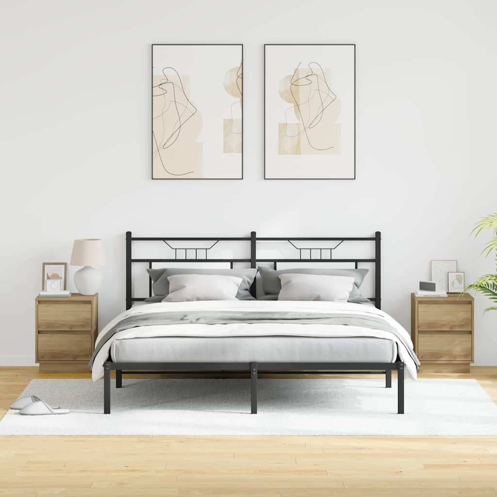 Armadio da Notte con 2 pcs rovere artigianale 39 x 34.5 x 50 cm