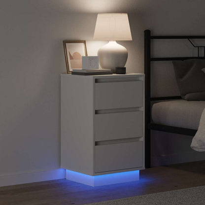 Armadio da Notte con Bianco 39 x 34.5 x 65 cm Legno multistrato