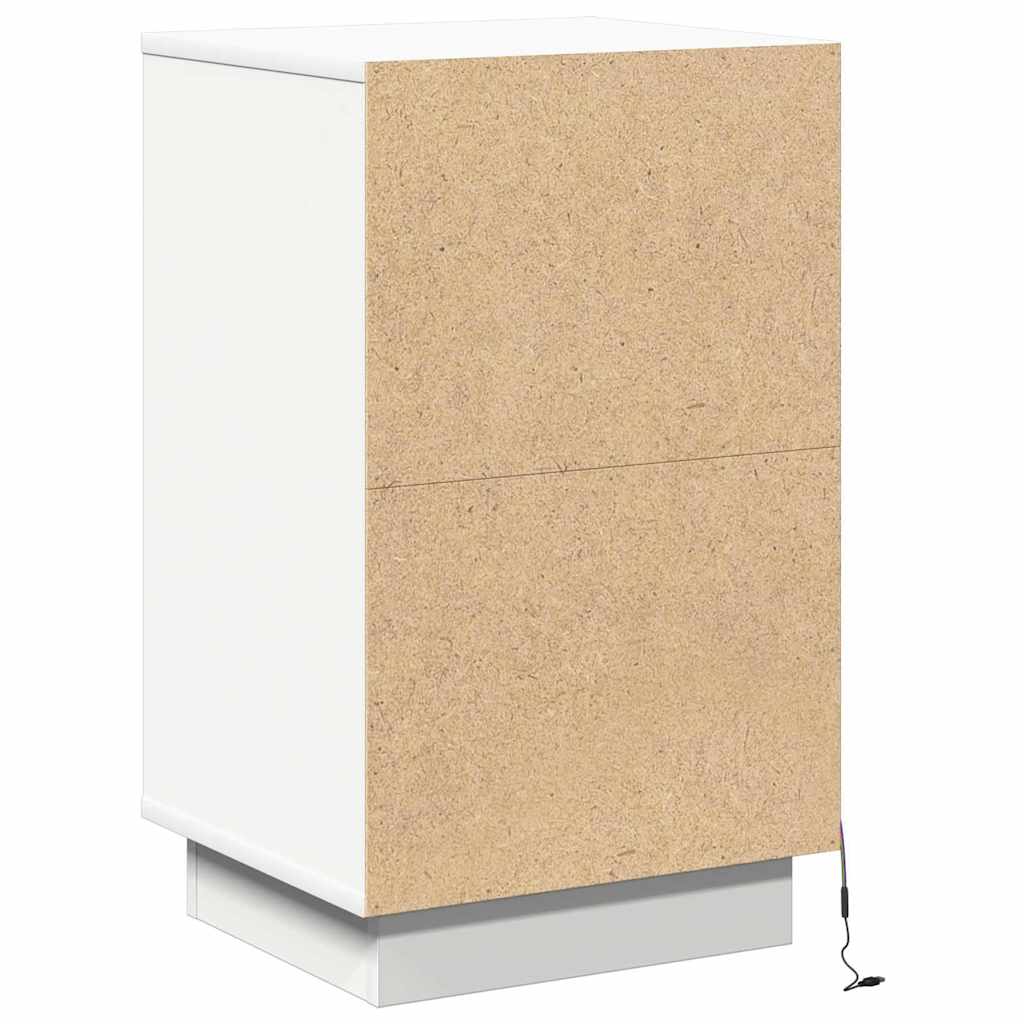Armadio da Notte con Bianco 39 x 34.5 x 65 cm Legno multistrato