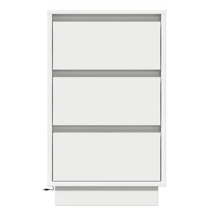 Armadio da Notte con Bianco 39 x 34.5 x 65 cm Legno multistrato