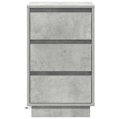 Armadio da Notte con cassetto Grigio cemento 39 x 34.5 x 65 cm