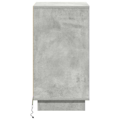 Armadio da Notte con cassetto Grigio cemento 39 x 34.5 x 65 cm