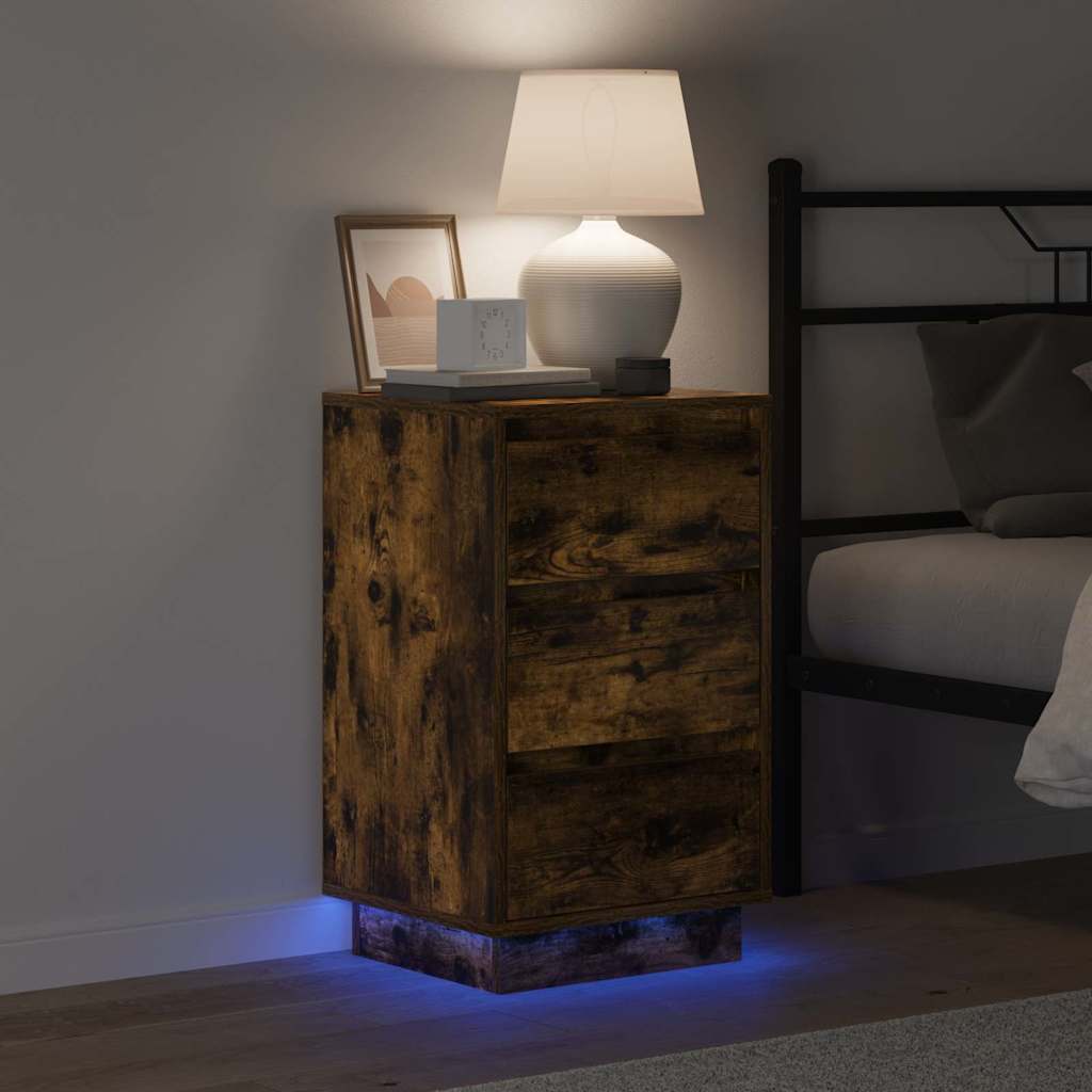 Armadio da Notte Rovere fumé 39 x 34,5 x 65 cm - homemem39