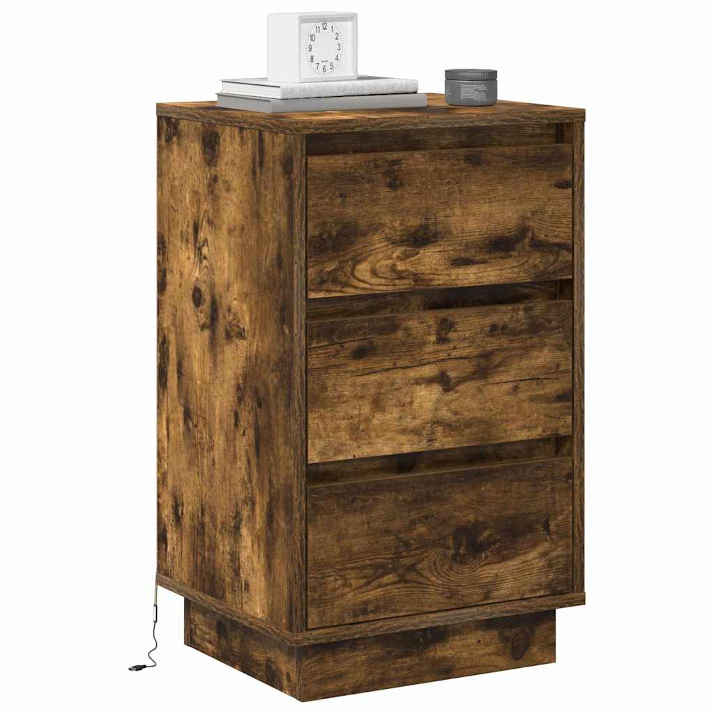 Armadio da Notte Rovere fumé 39 x 34,5 x 65 cm - homemem39