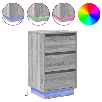 Armadio da Notte Grigio 39 x 34,5 x 65 cm Legno multistrato