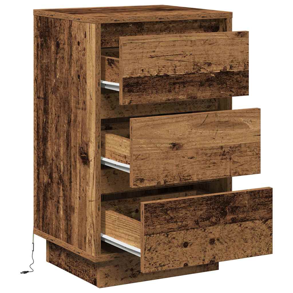 Armadio da Notte con cassetto Legno vecchio 39 x 34.5 x 65 cm