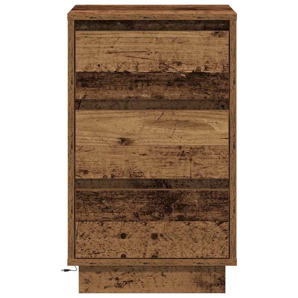 Armadio da Notte con cassetto Legno vecchio 39 x 34,5 x 65 cm