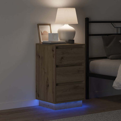 Armadio da Notte con rovere artigianale 39 x 34.5 x 65 cm