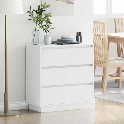 Armadio da Notte con Bianco 71 x 34.5 x 75 cm Legno multistrato