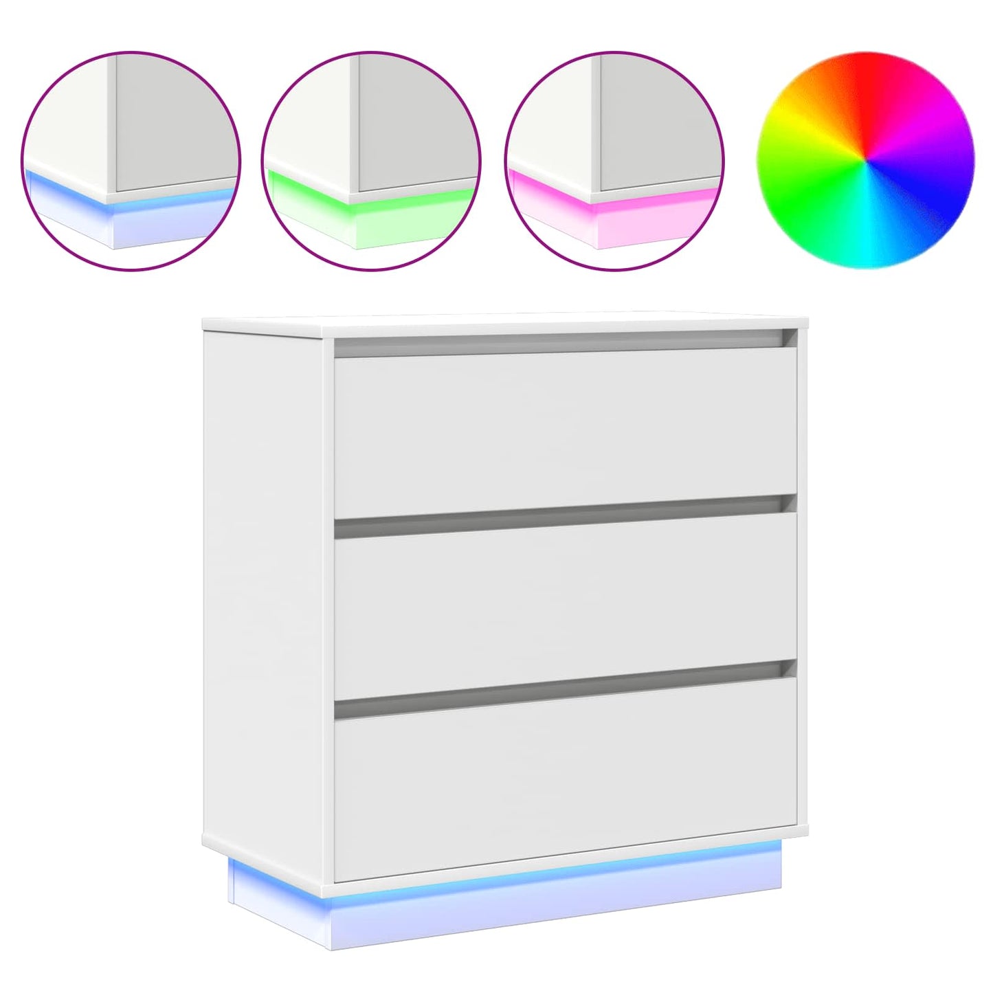 Armadio da Notte Bianco 71 x 34,5 x 75 cm Legno multistrato