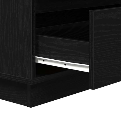 Armadio da Notte con Nero 71 x 34.5 x 75 cm Legno multistrato