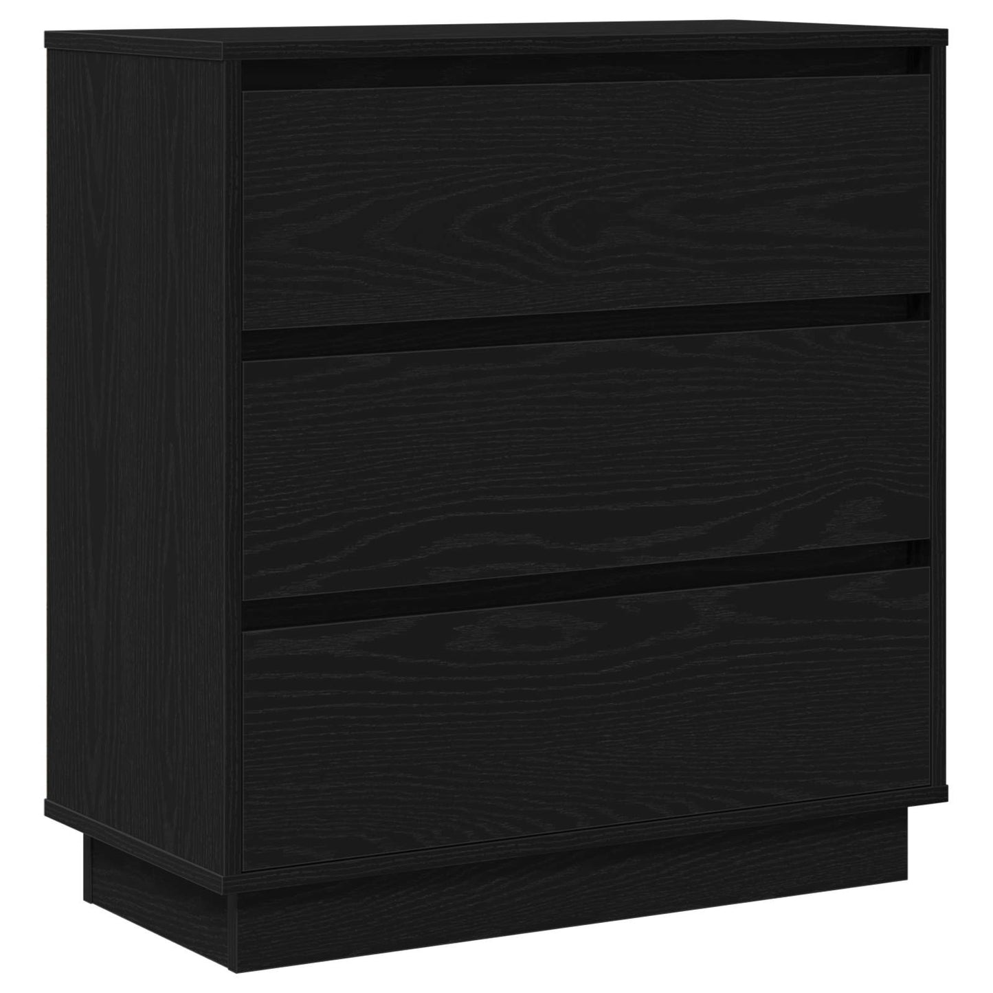 Armadio da Notte con cassetto Rovere Nero 71 x 34,5 x 75 cm
