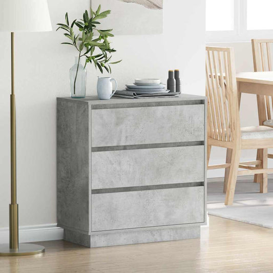Armadio da Notte Grigio cemento 71 x 34,5 x 75 cm - homemem39