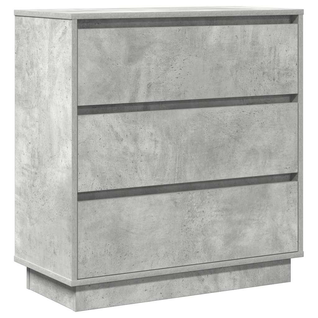 Armadio da Notte con cassetto Grigio cemento 71 x 34.5 x 75 cm