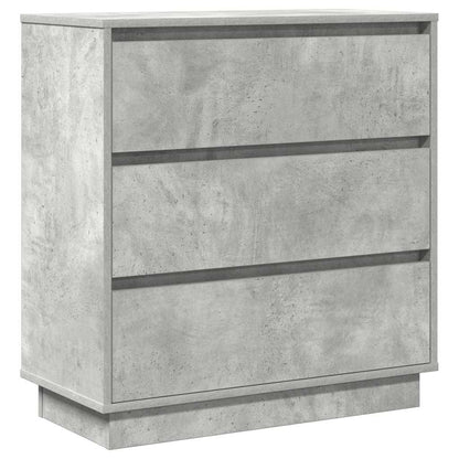 Armadio da Notte con cassetto Grigio cemento 71 x 34.5 x 75 cm