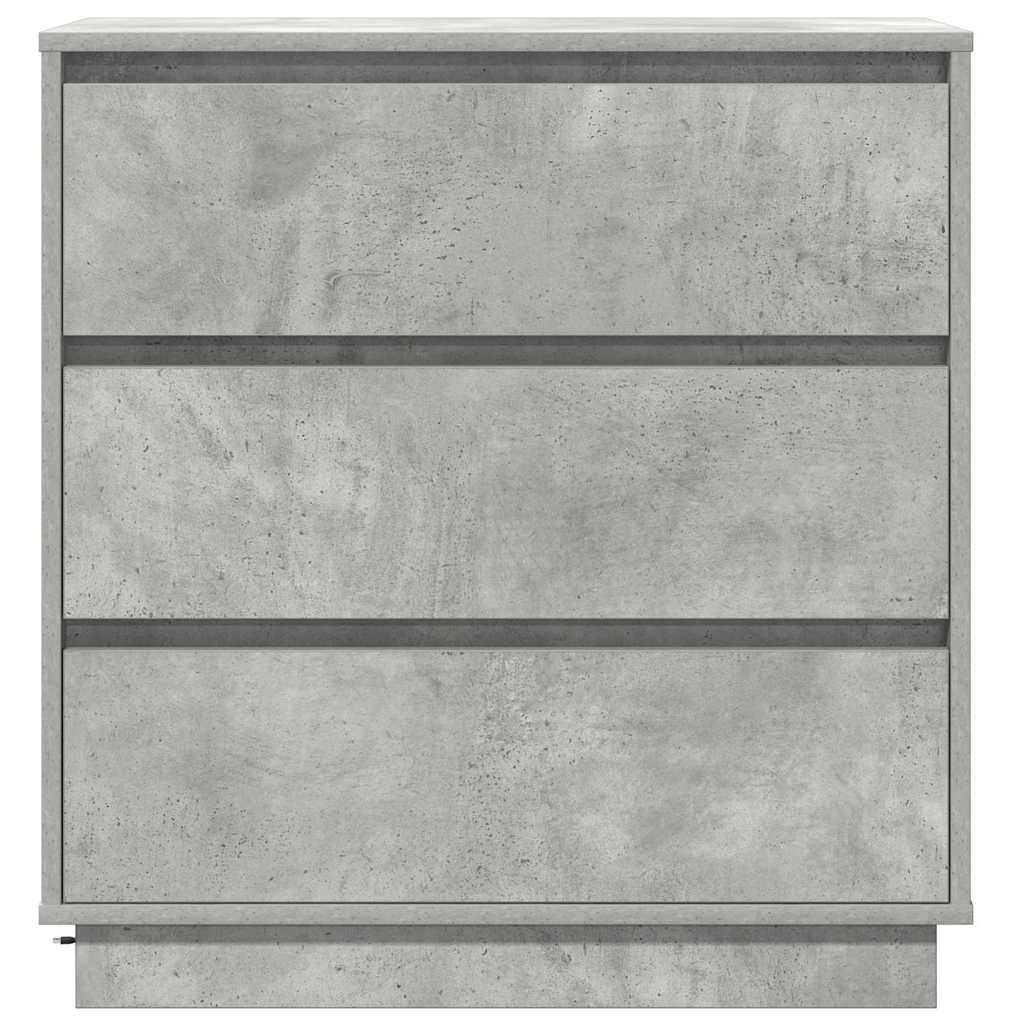 Armadio da Notte con cassetto Grigio cemento 71 x 34,5 x 75 cm