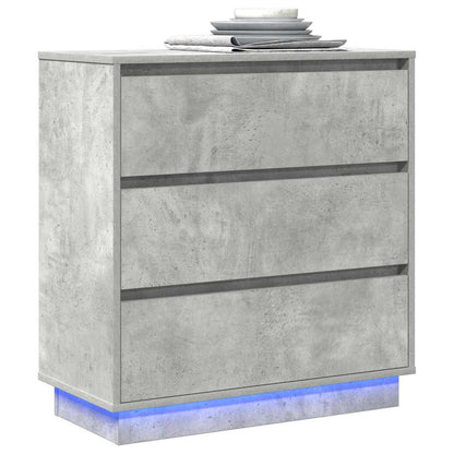 Armadio da Notte con cassetto Grigio cemento 71 x 34.5 x 75 cm
