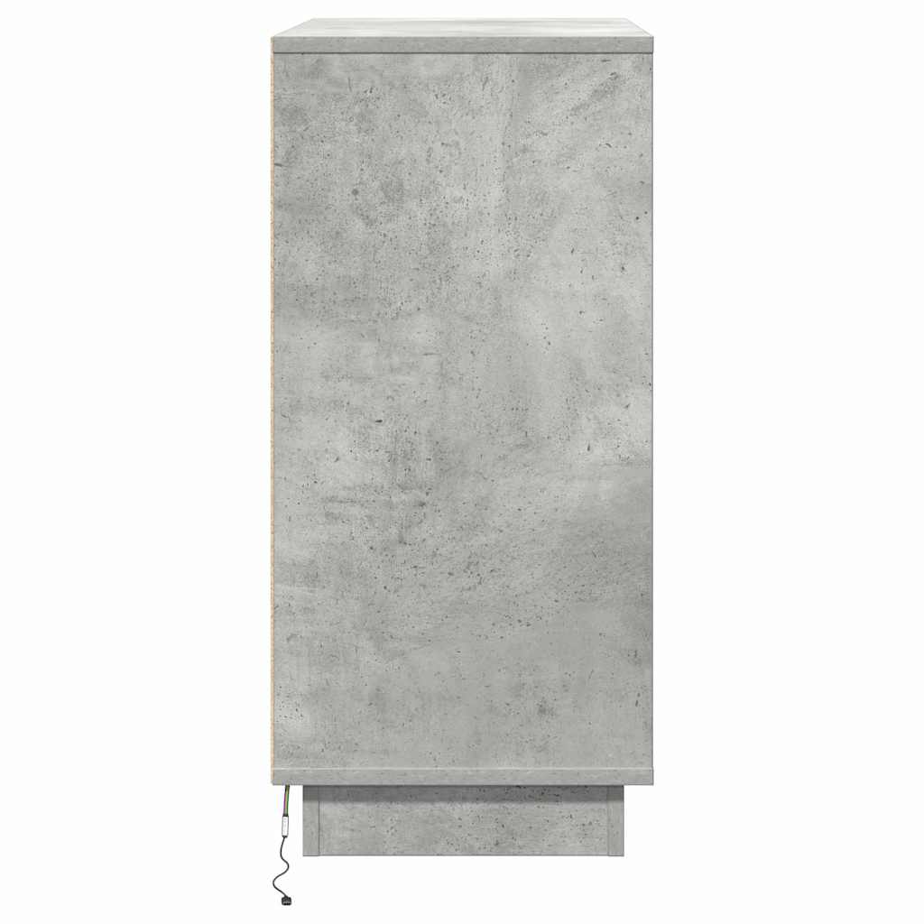 Armadio da Notte con cassetto Grigio cemento 71 x 34.5 x 75 cm