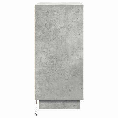 Armadio da Notte con cassetto Grigio cemento 71 x 34,5 x 75 cm
